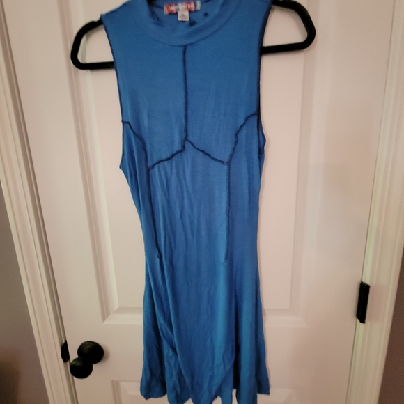 NWT urban outfitters blue summer dress M L - Picture 2 of 6
